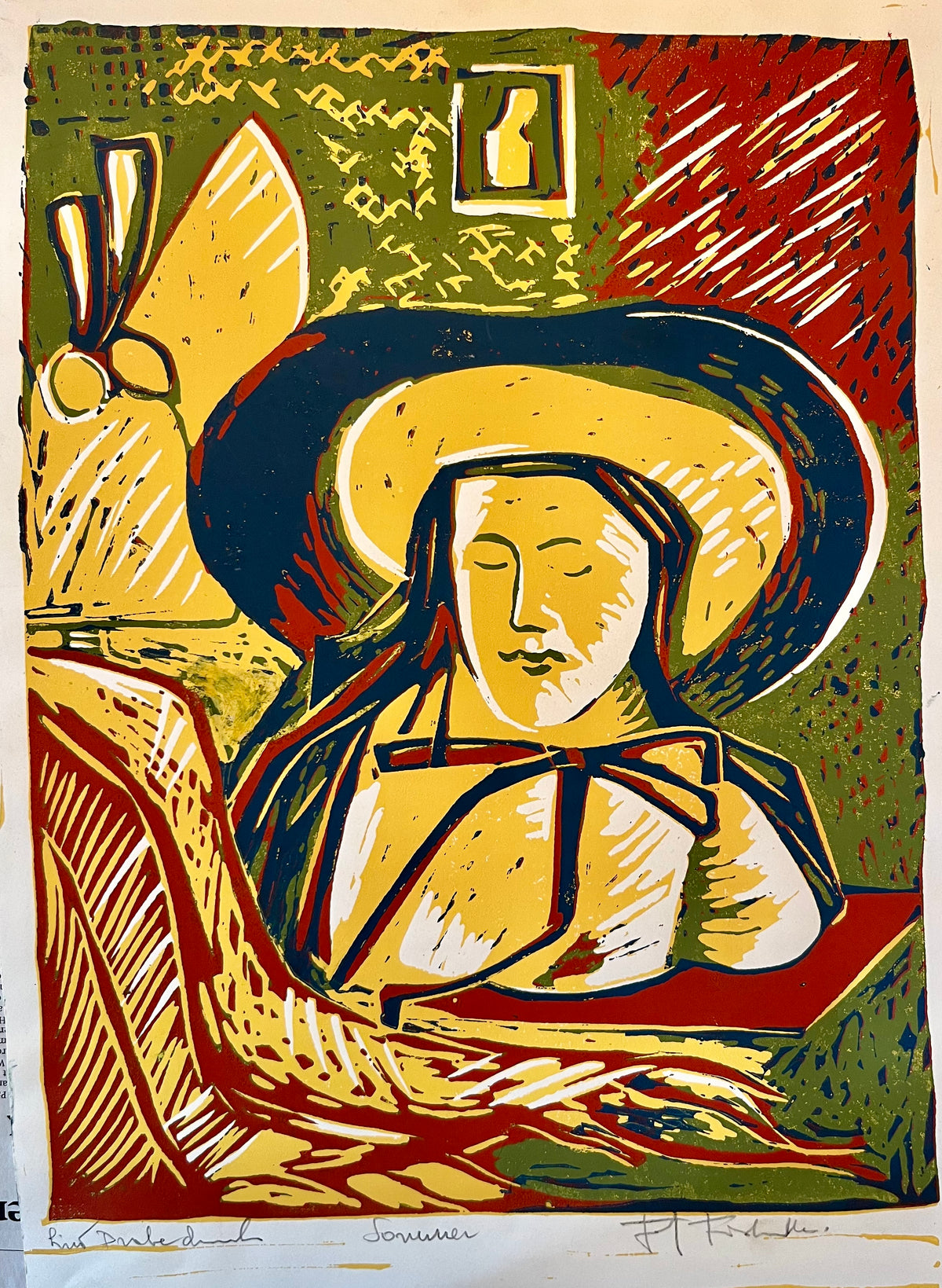 Josef Fischnaller – „Sommer“, Farbholzschnitt