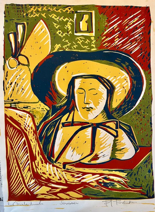 Josef Fischnaller – „Sommer“, Farbholzschnitt