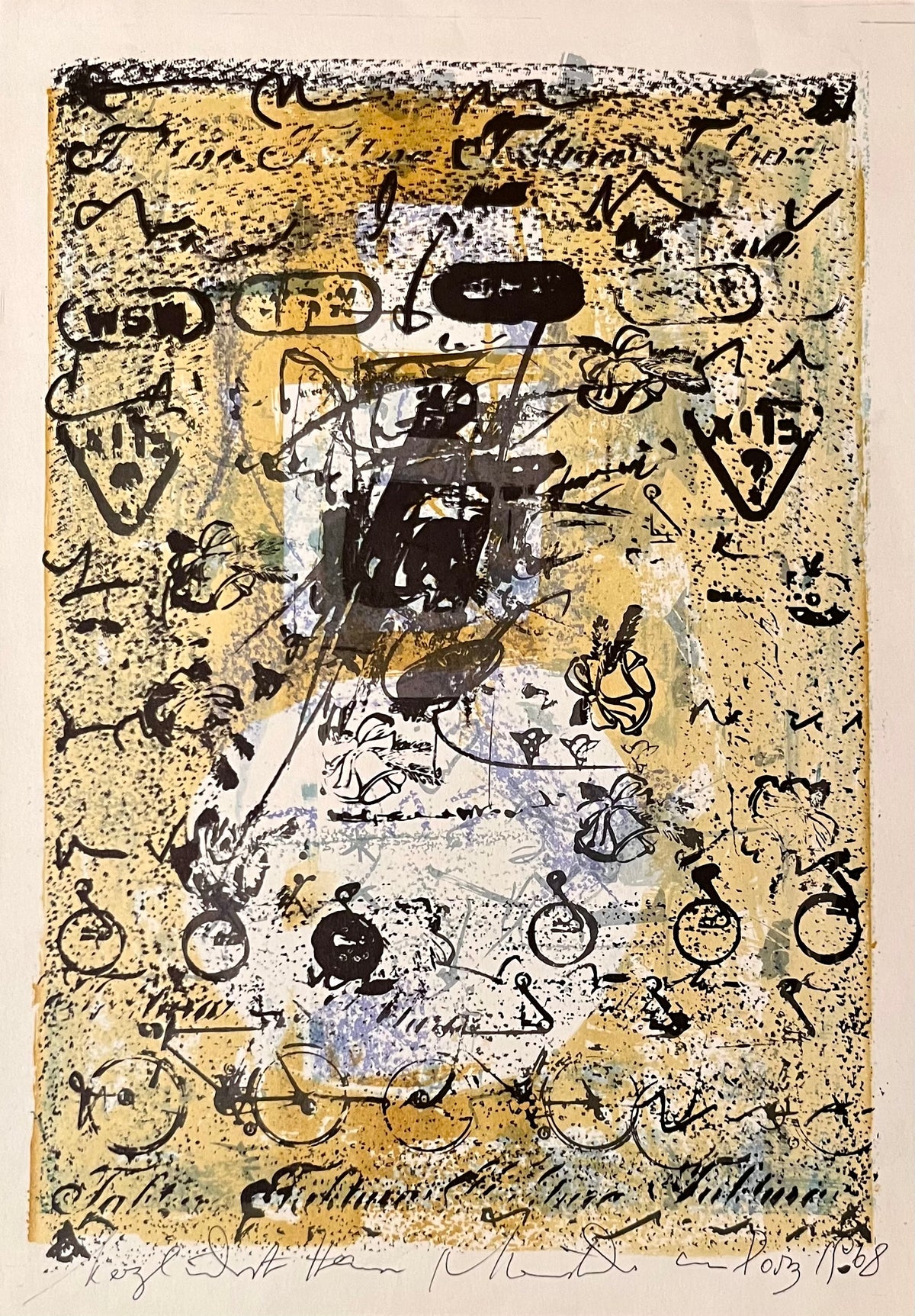 Hans Staudacher – Farblithografie ohne Titel auf Velin