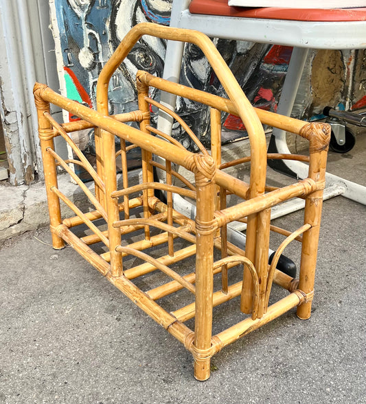 Vintage Bamboo Zeitschriften Ständer