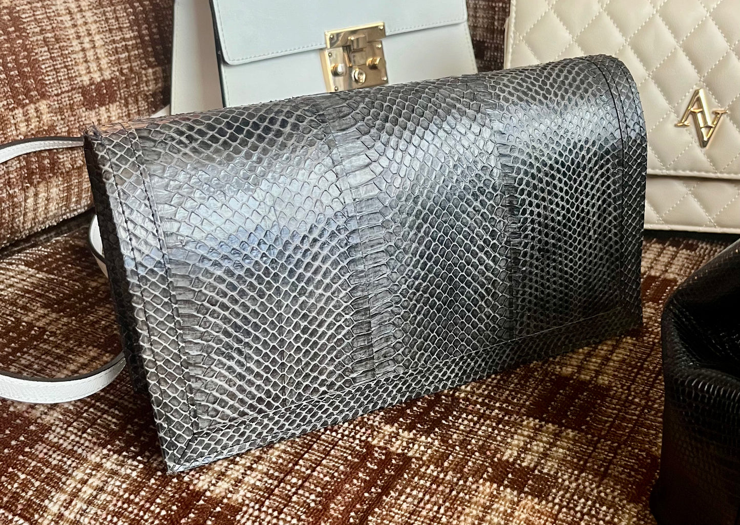 Vintage Damen Lederhandtasche