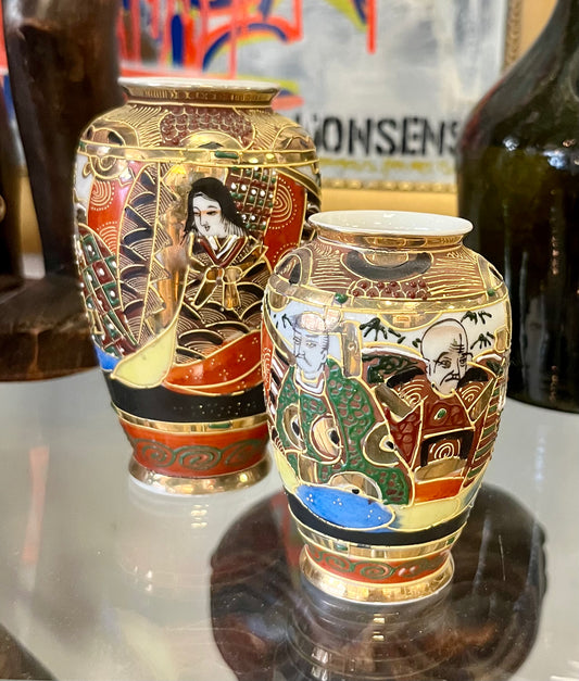 2 kleine Vintage Vasen – Porzellan, Japan, 1950er Jahre