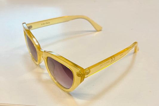 & Other Stories Vintage Sonnenbrille – Cat-Eye, Transparentes Gelb, Lila Verlaufsgläser