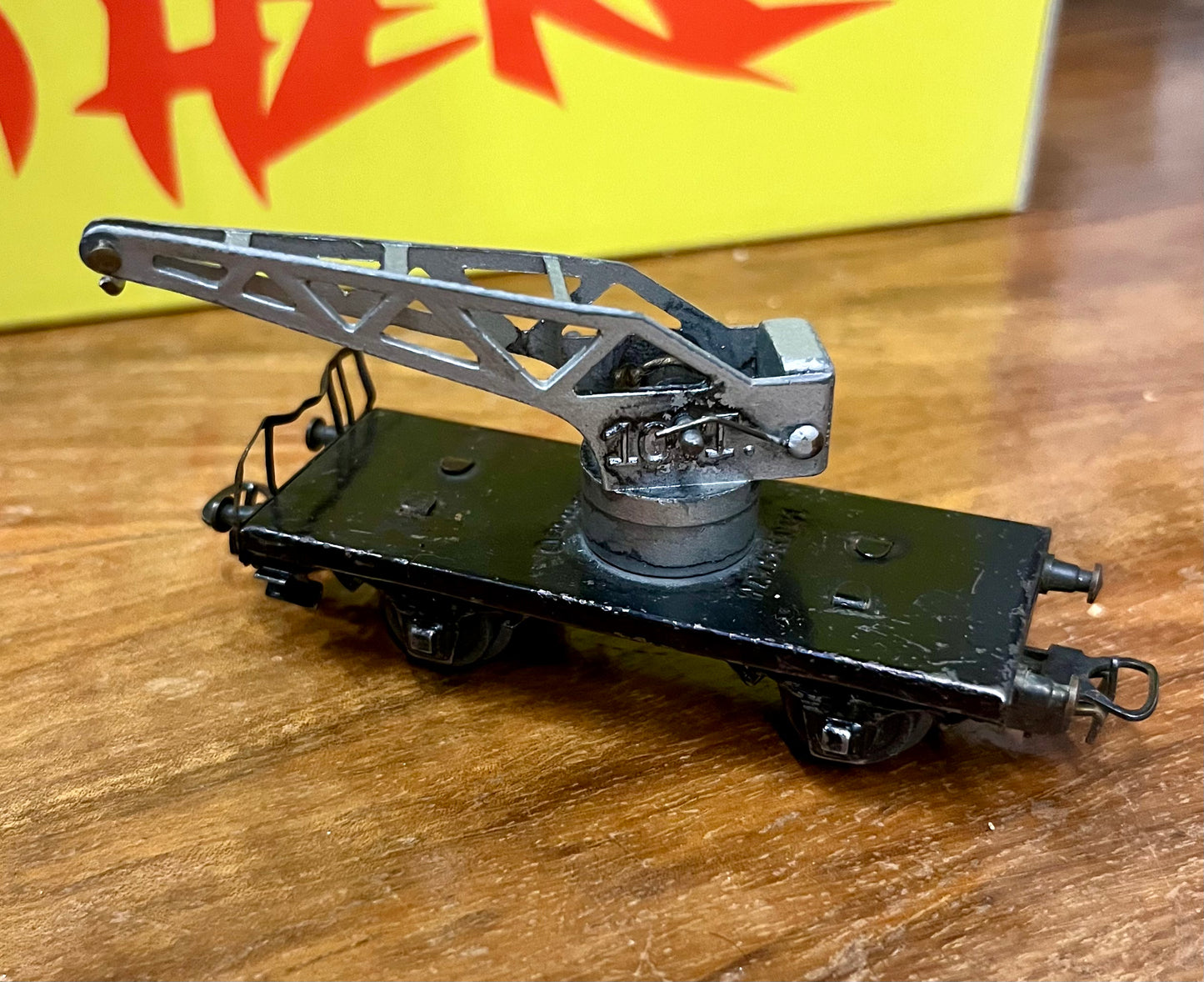Vintage Märklin H0 Kranwagen – Flachwagen mit Auslegerkran, Epoche II–III (ca. 1950er)