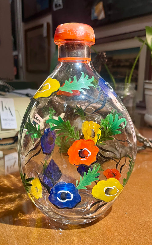 Vintage Flasche handgemalt