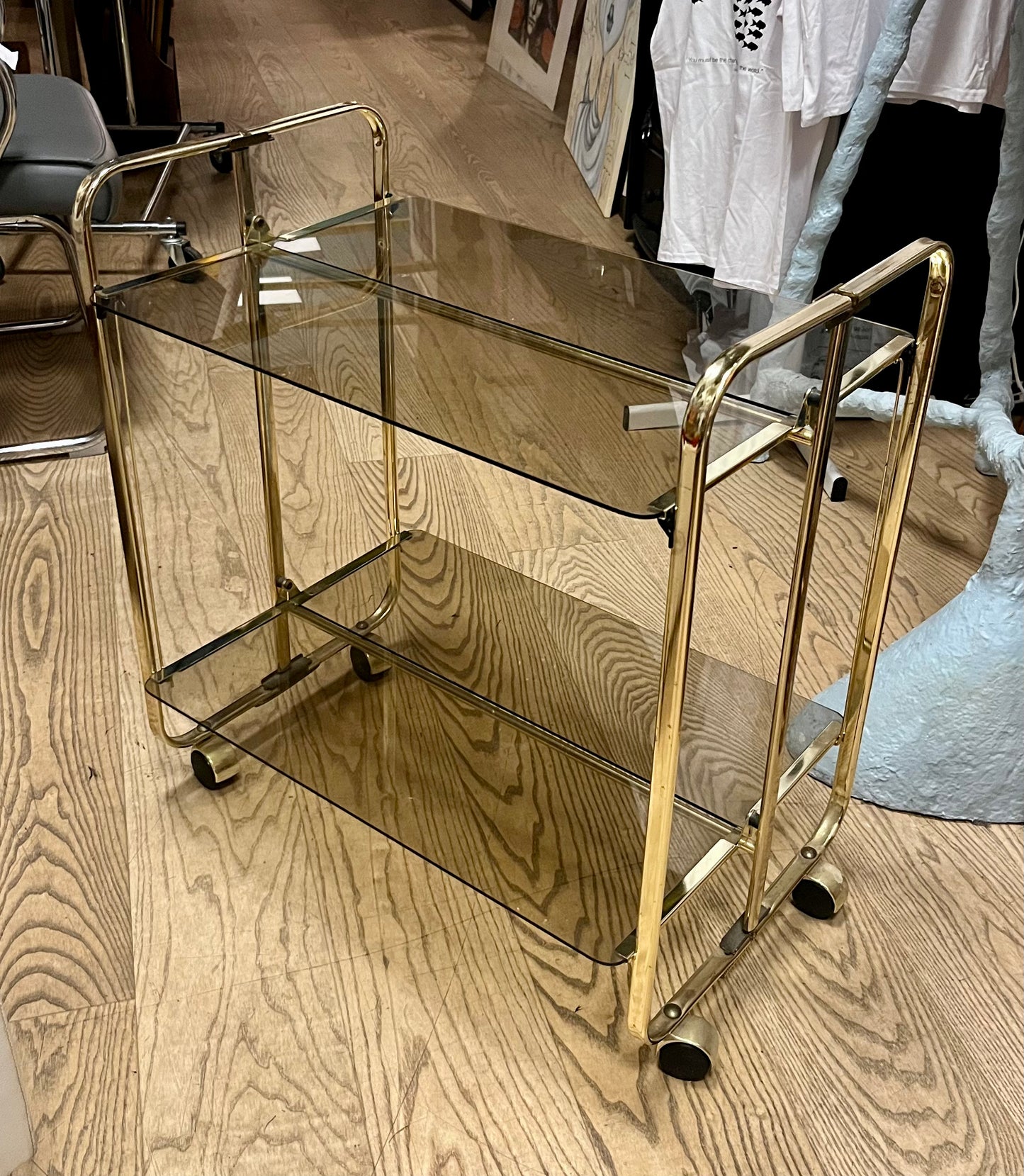 Vintage Folding Bar Cart 1980er