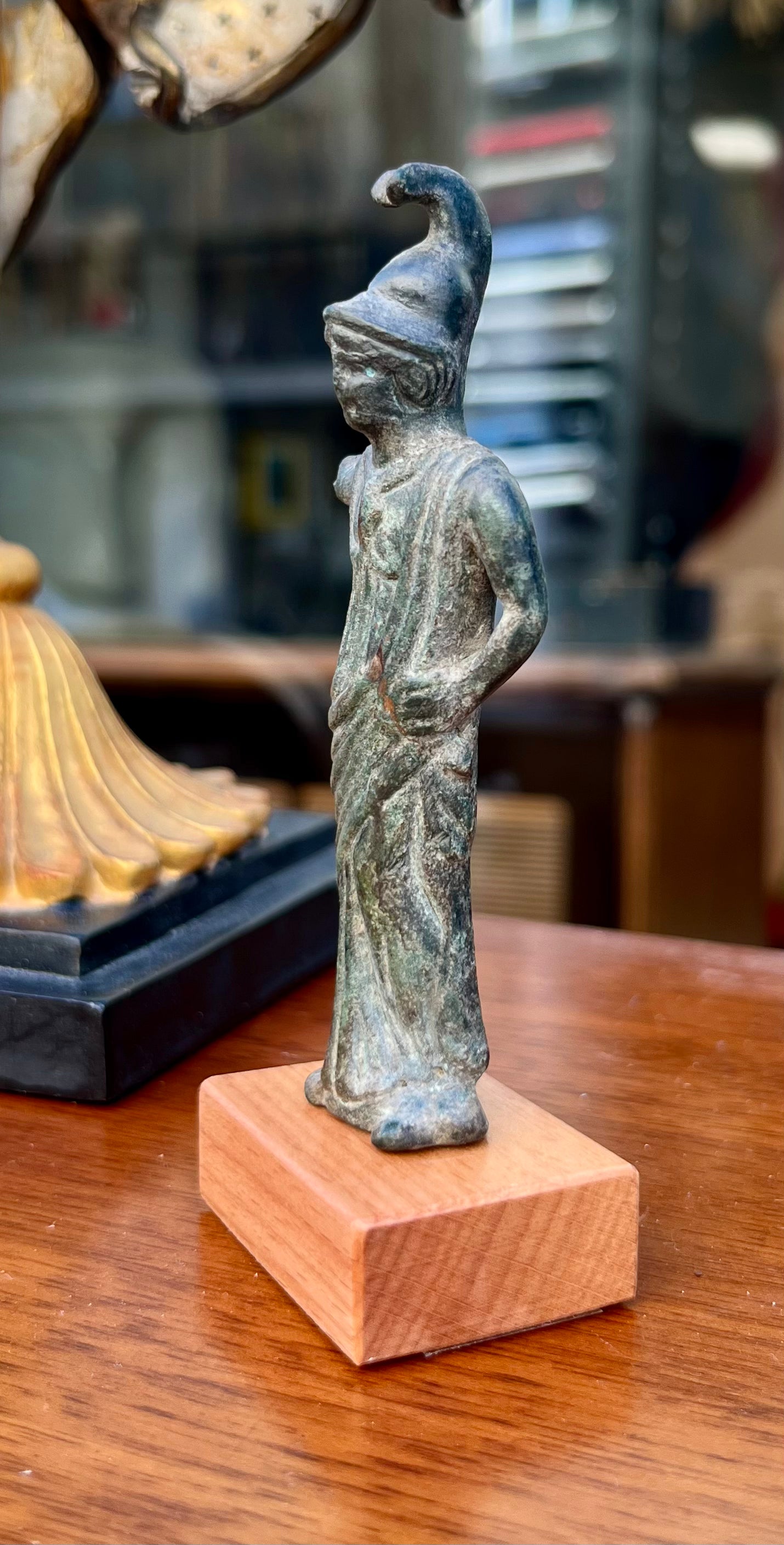 Römische Bronzestatuette der Minerva