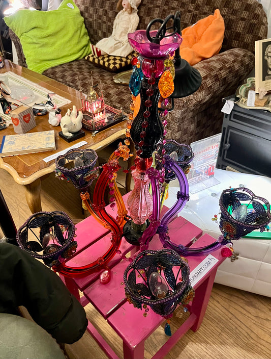 Vintage Deckenluster Bunt