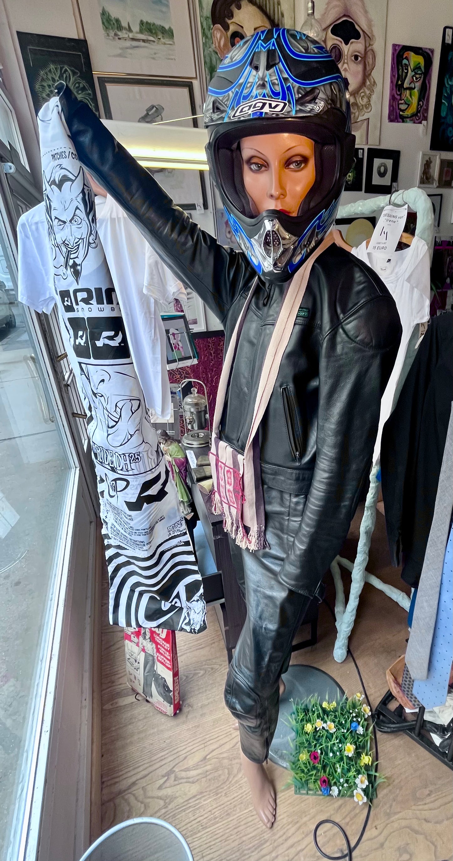 Vintage Leder Motorradanzug