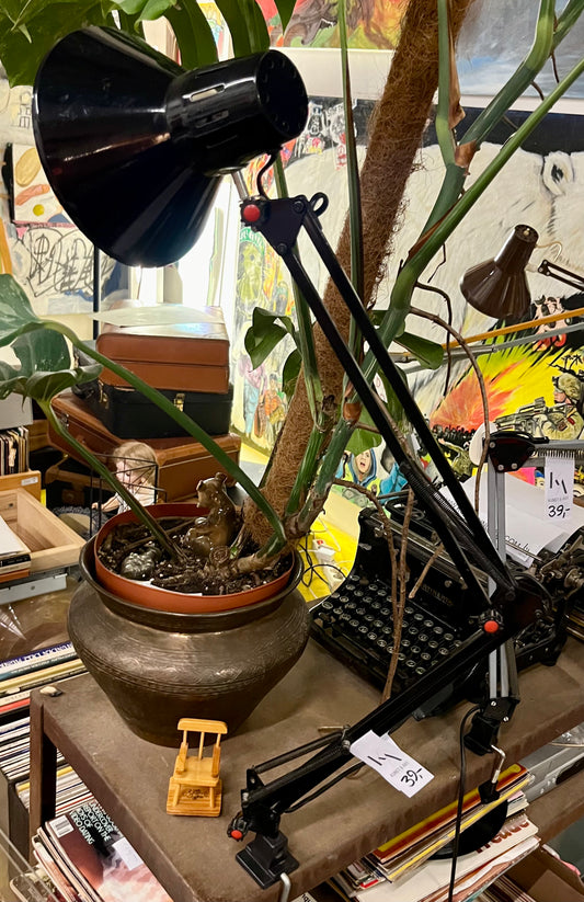 Vintage Klemmlampe Schwarz