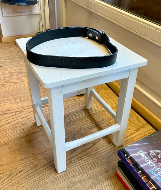 Vintage Holz Hocker weiß