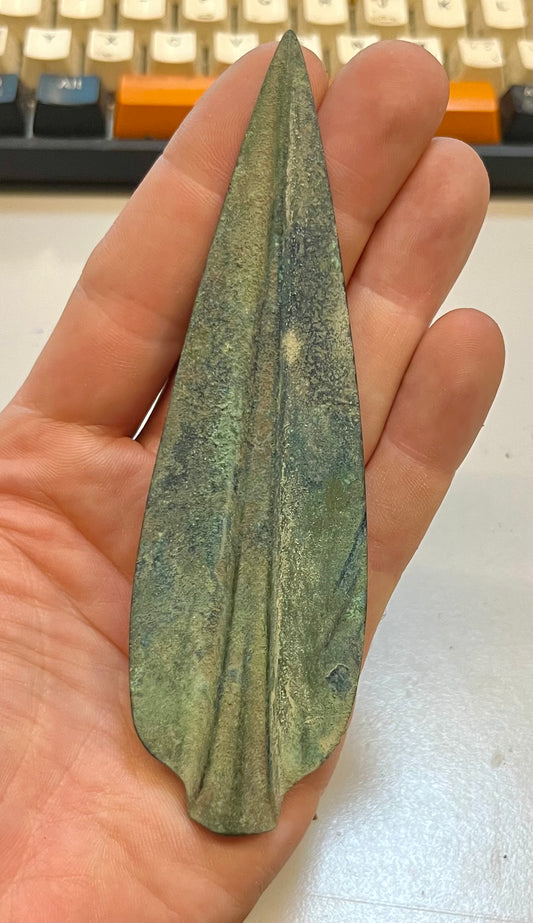 Bronzezeitliche Lanzenspitze – Original Bronze, ca. 1200–800 v. Chr.