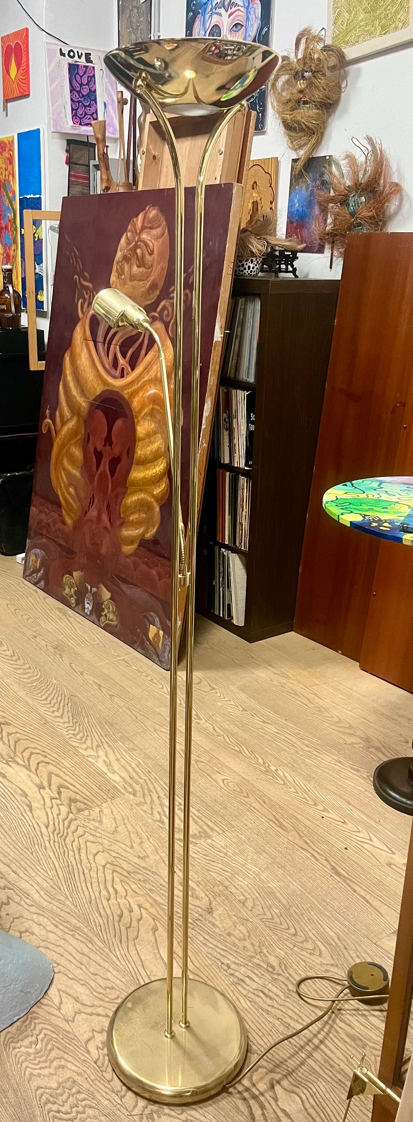 Vintage Stehlampe Deckenfluter Kombi