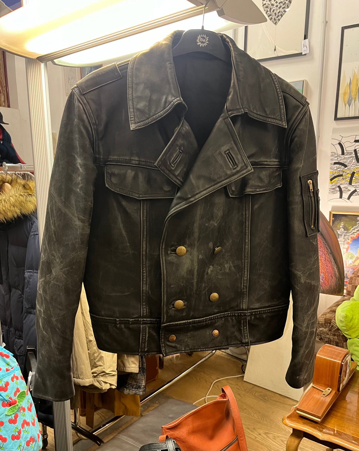 Vintage Lederjacke 1960er Deutschland