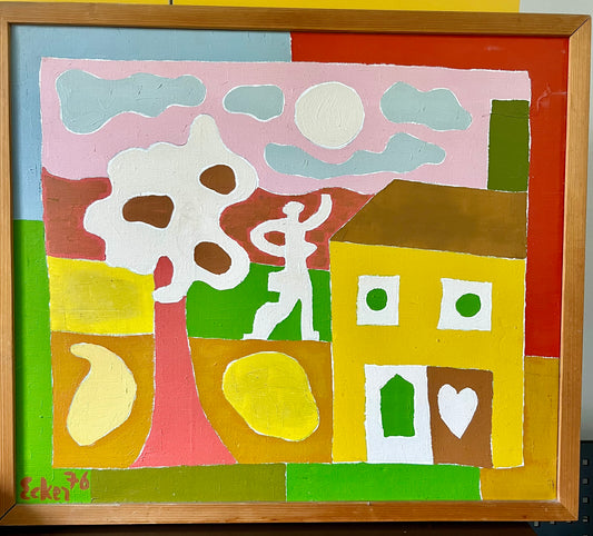 Franz Ecker – „Im Garten hinterm Haus“ – Gemälde