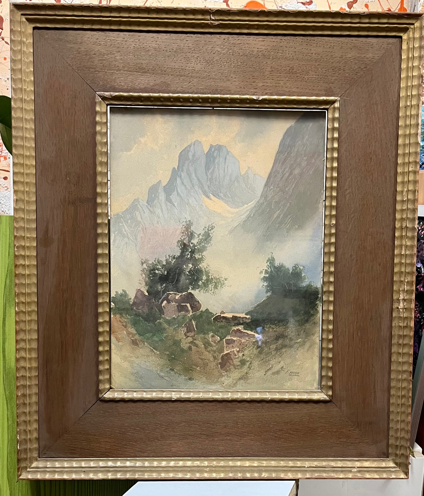 Altes Aquarell signiert und gerahmt
