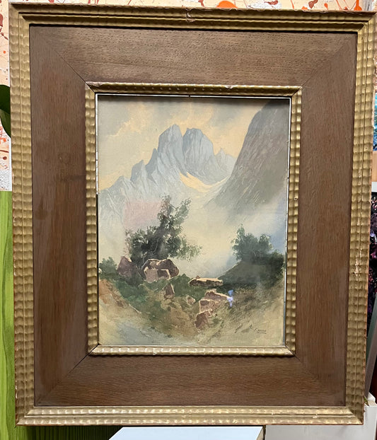 Altes Aquarell signiert und gerahmt