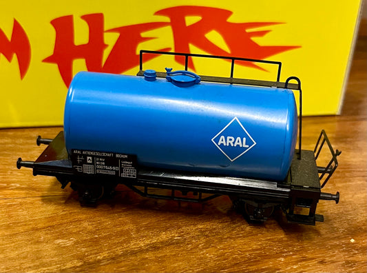 Vintage Maerklin H0 Tankwagen ARAL blau DB 0007646-9 Epoche IV