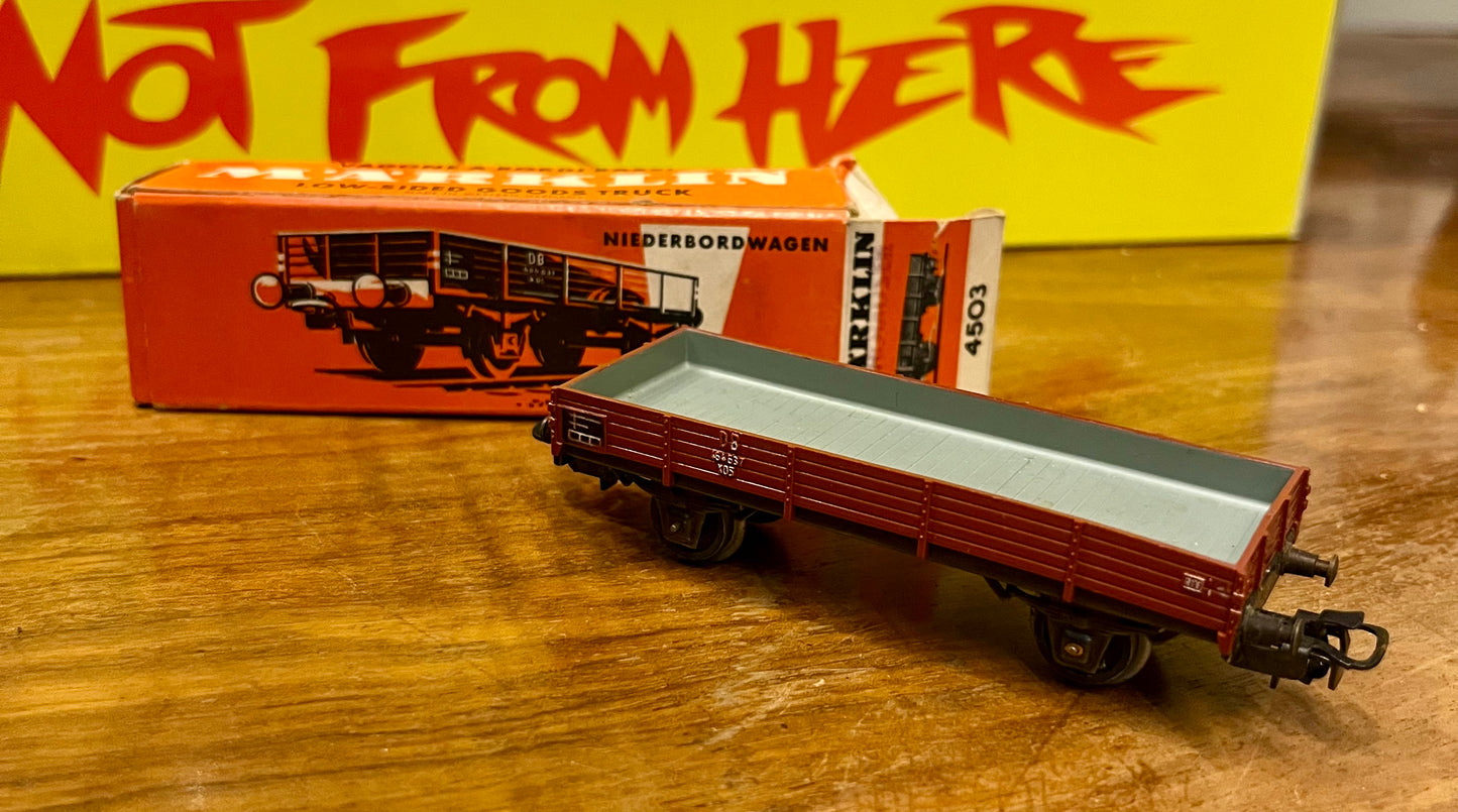 Märklin Niederbordwagen 4503 – Vintage Güterwagen Spur H0 mit Originalverpackung