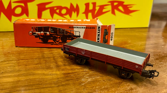 Märklin Niederbordwagen 4503 – Vintage Güterwagen Spur H0 mit Originalverpackung