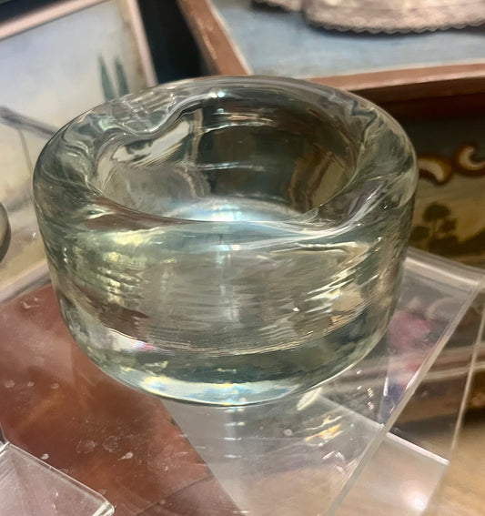 Vintage Aschenbecher Glas massiv