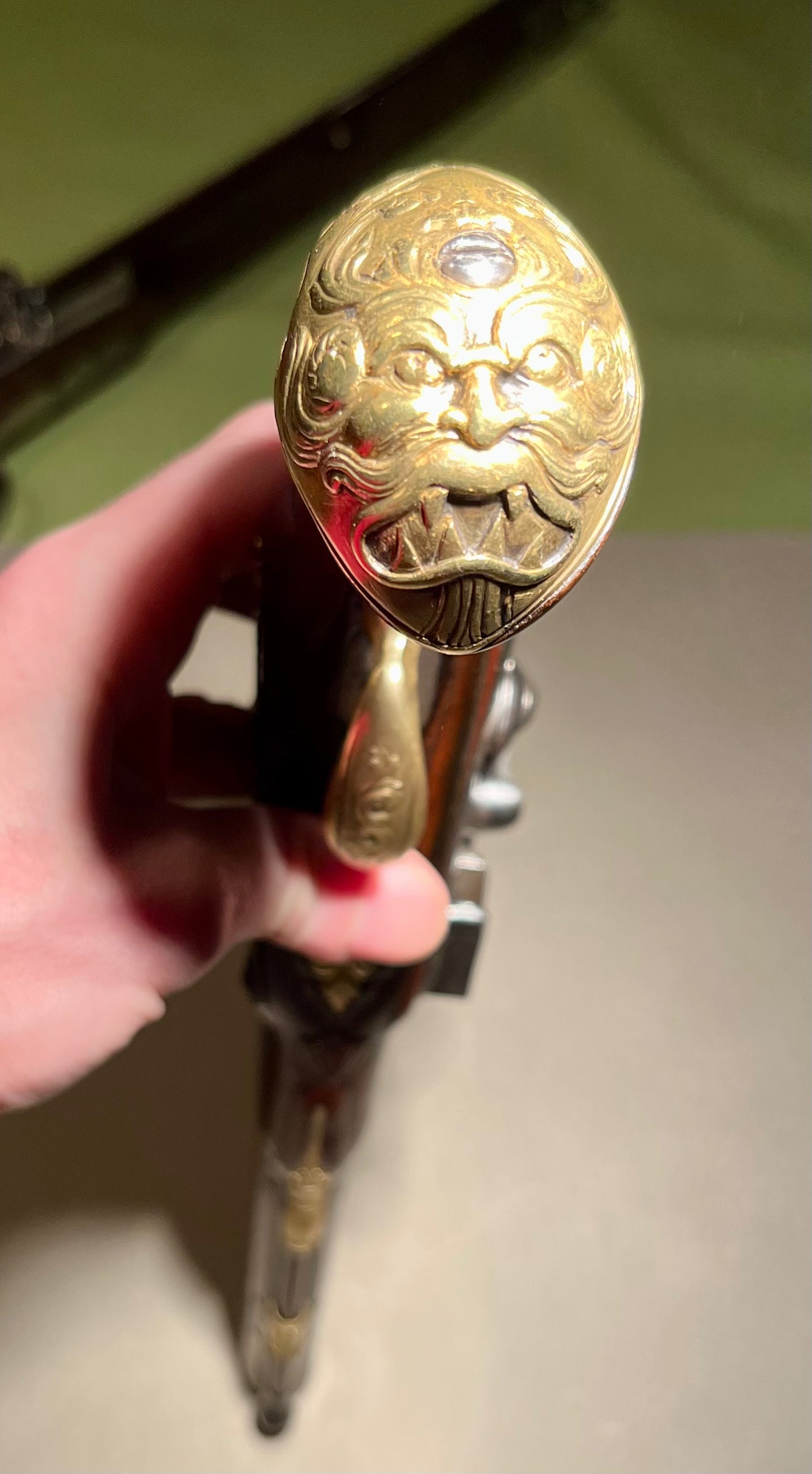 Steinschlosspistole, Georg Freund um 1750 Hofbüchsenmacher der Grafen Erbach, Odenwald