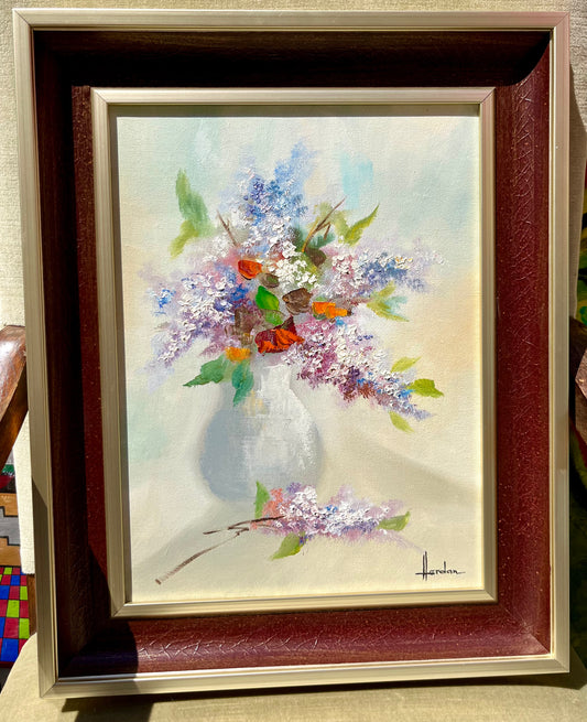 Vintage Ölbild gerahmt