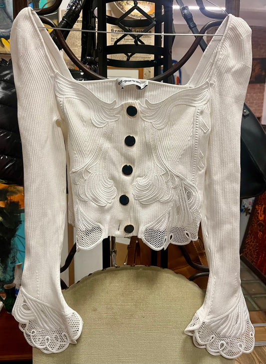 Vintage Self Portrait
White Lace Cardigan