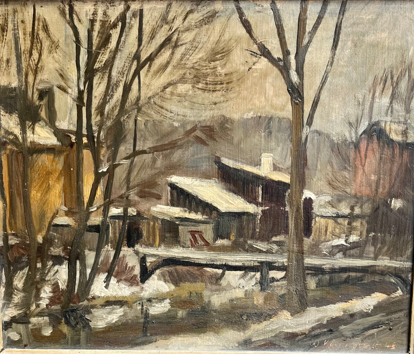 Wolf Kühmstedt, Winter hinter den Schuppen 1948