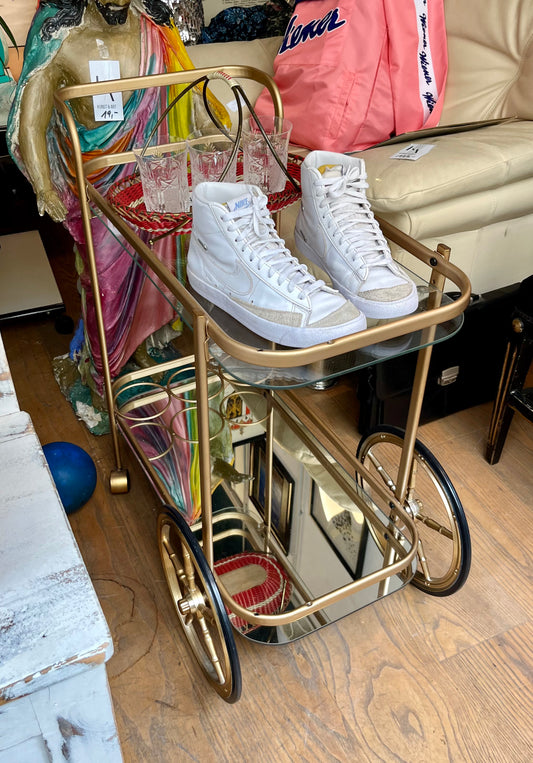 Vintage Servierwagen Glas/Spiegel