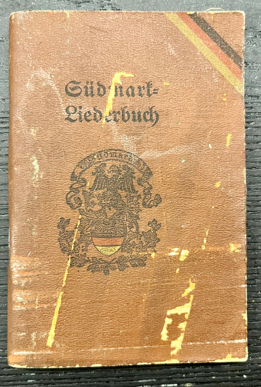 Südmark-Liederbuch – historisches Liederbuch mit Vereinsemblem