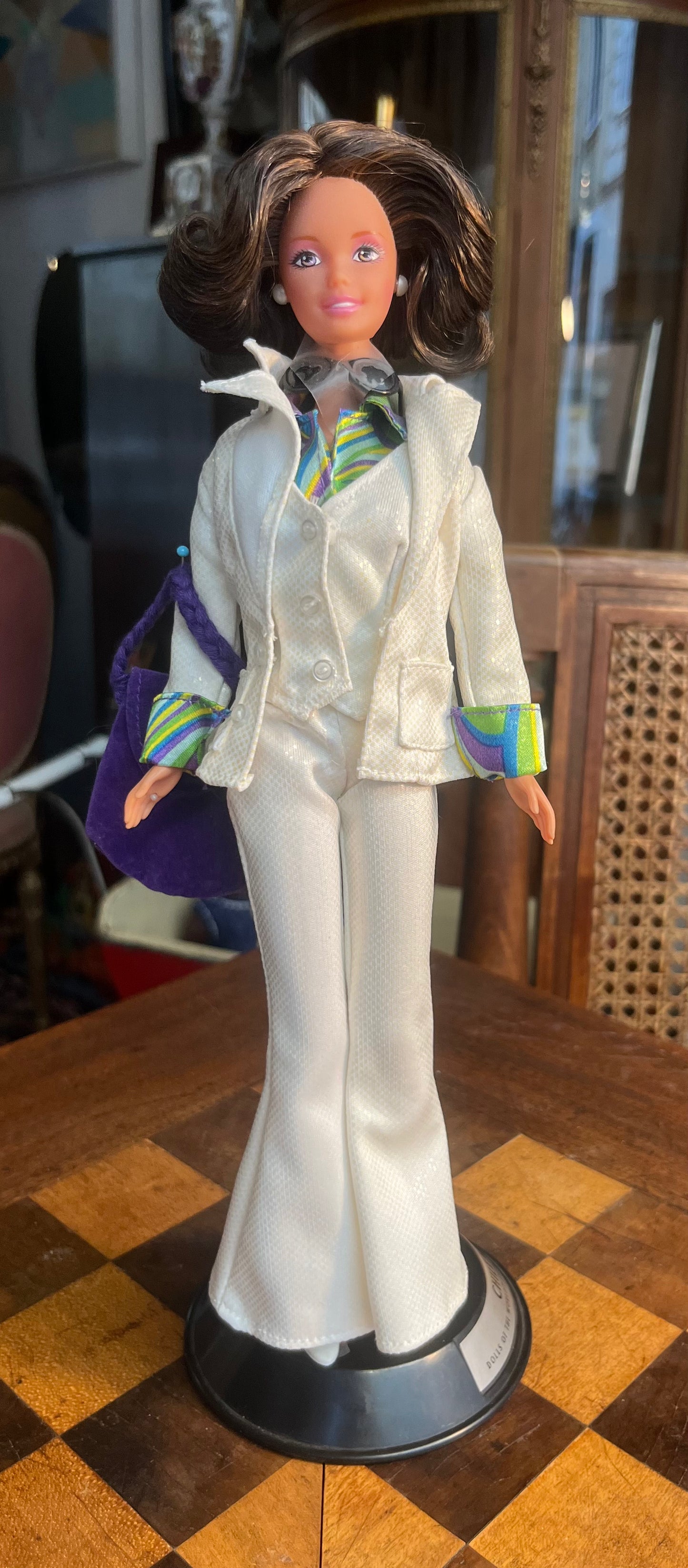 Vintage Disco Barbie mit Brille