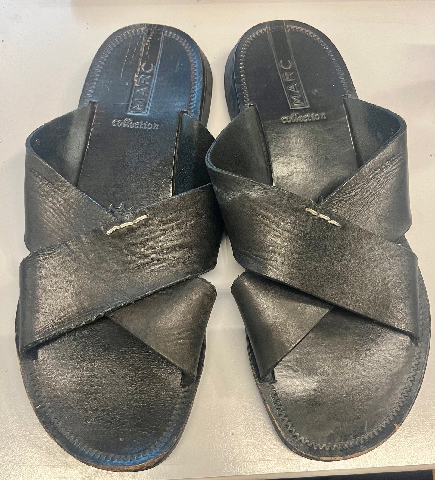 Vintage Leder Sandalen Gr. 45