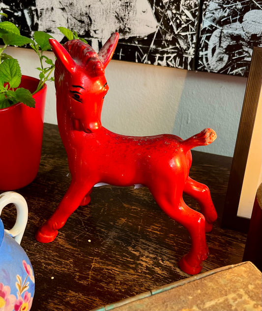 Vintage Keramik Esel