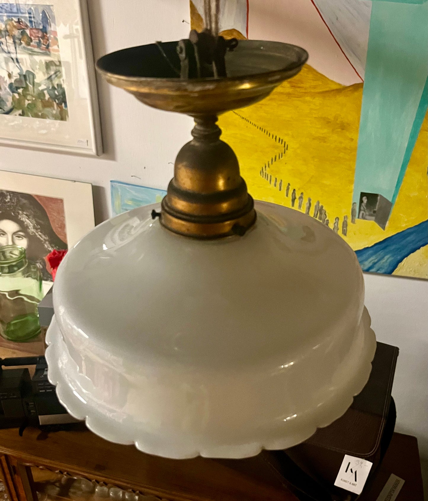 Vintage Wiener Messing Lampe