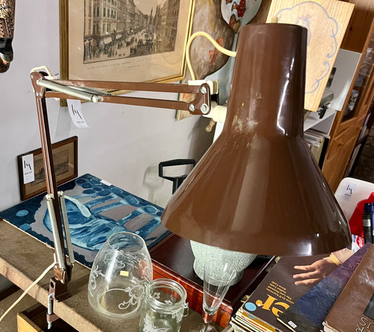 Vintage Klemmlampe Braun