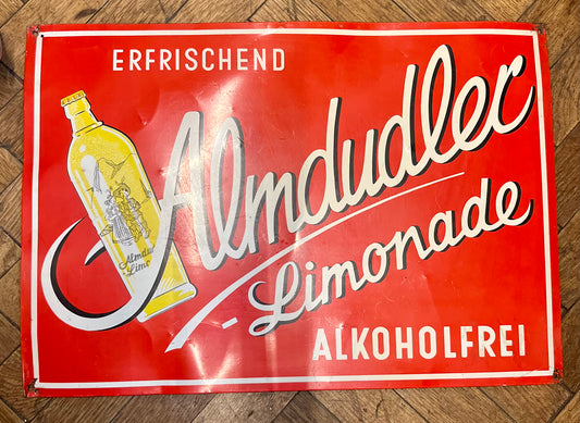 Vintage Werbeschild Almdudler