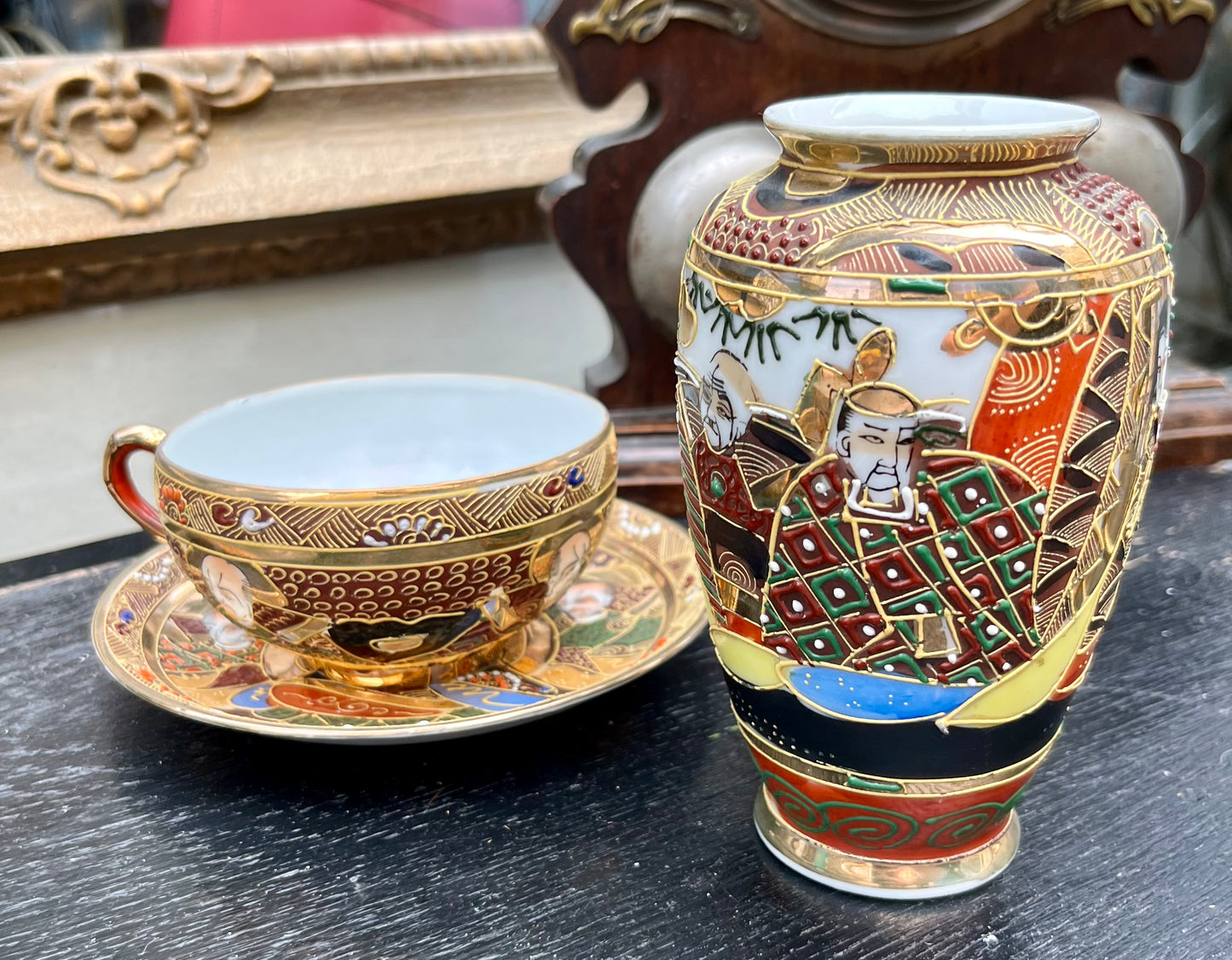 Lot Vintage Teetasse mit Untersatz und Kännchen