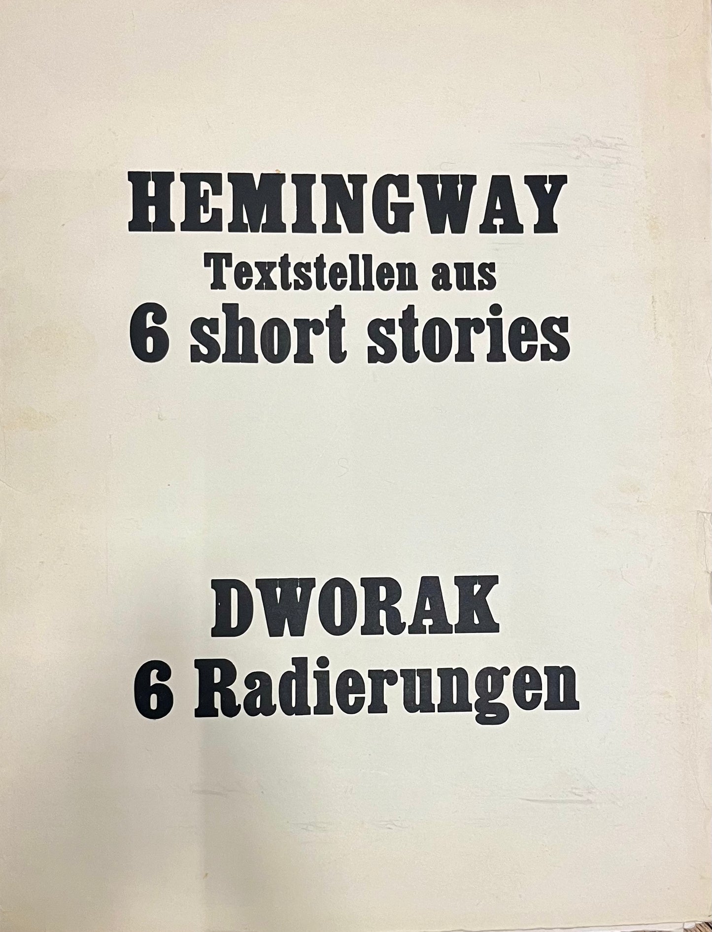 Dworak, Hemingway Mappe 1/35