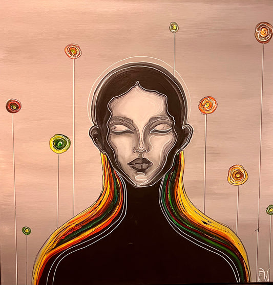 By Erika, Acryl 80 mal 80 cm