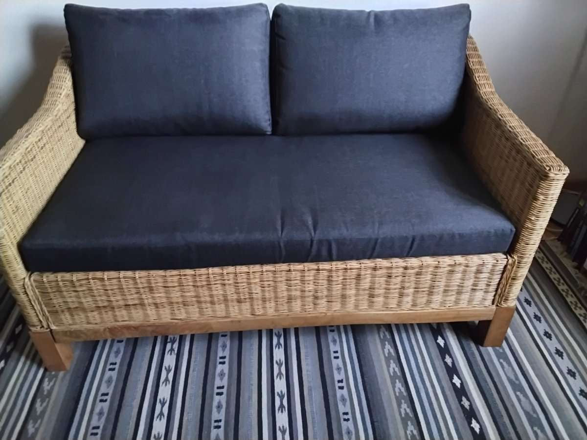Vintage Rattan Zweisitzer