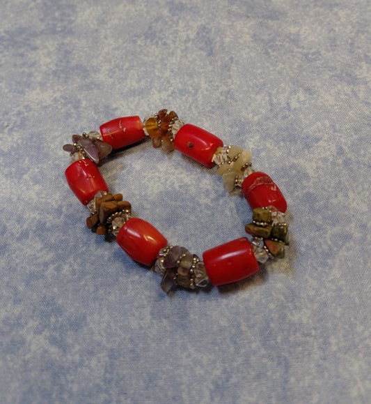 Armband aus gemischtes Halbedelsteinen