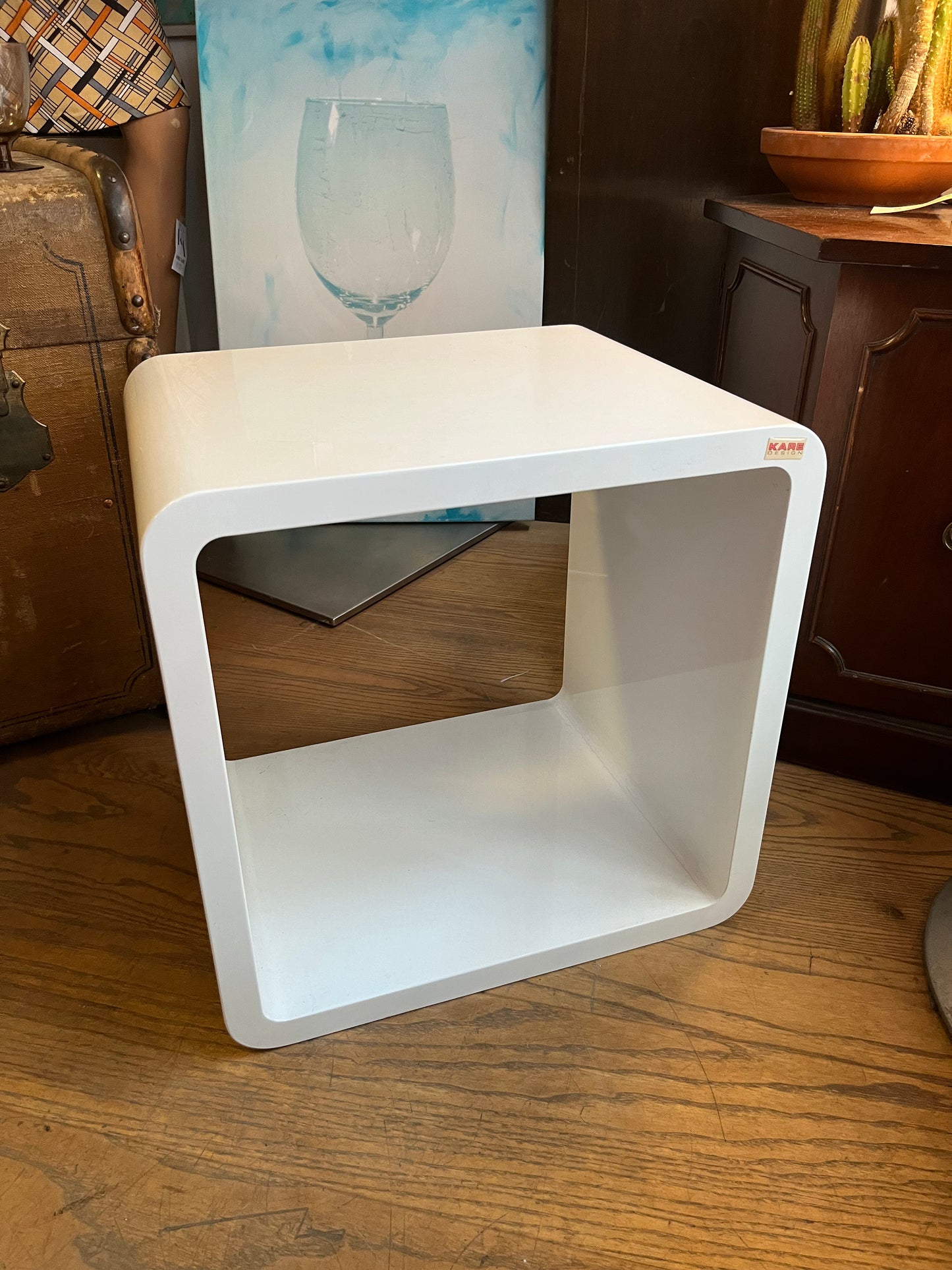 KARE Design Lounge Cube – weißer Beistelltisch & Regalwürfel