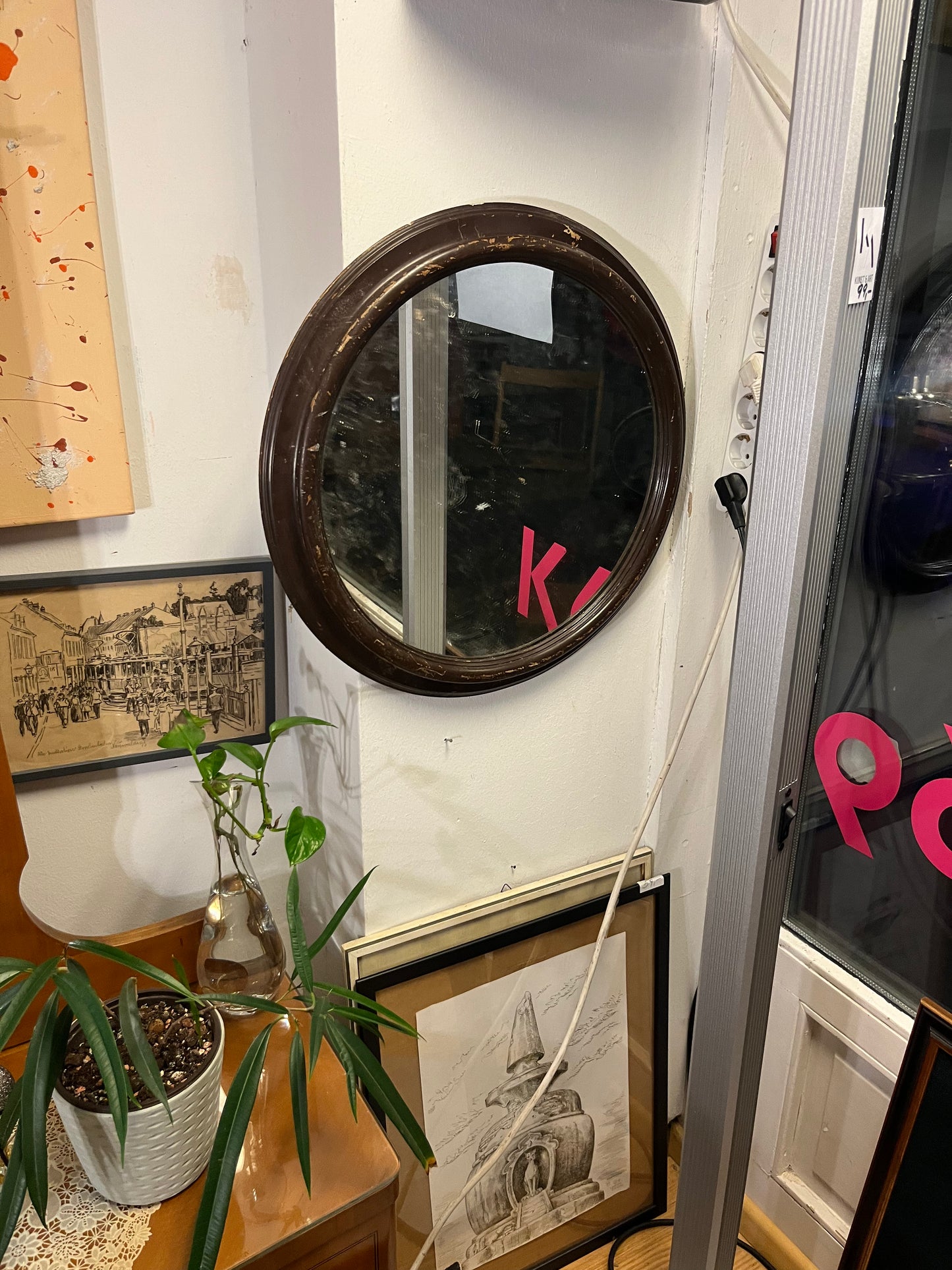 Vintage Wandspiegel Rund