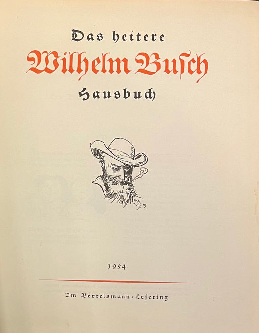 Das heitere Wilhelm Busch Hausbuch 1954