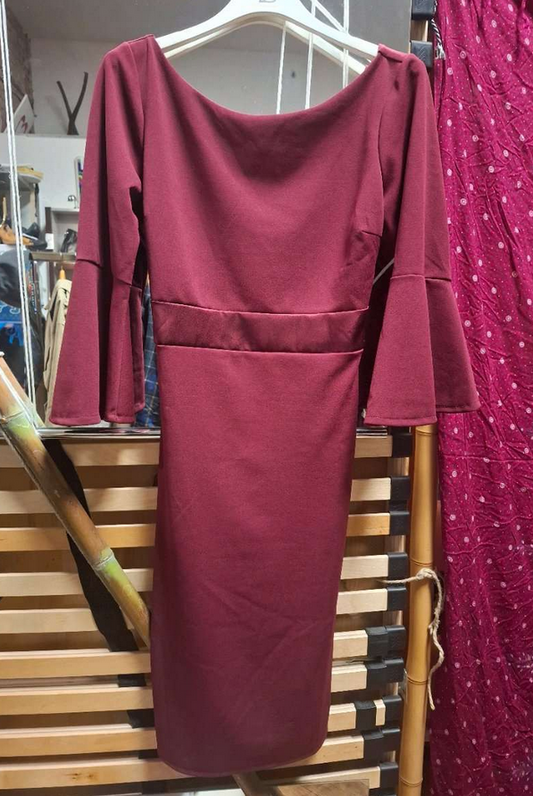 ELEGANTES WEIN ROT KLEID VON WAL G LONDON Gr. L