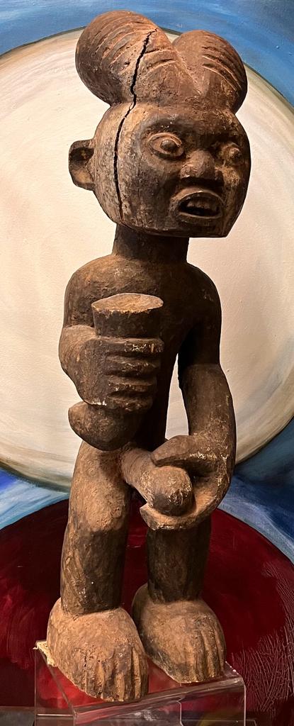 Große Bamileke Statuette, Kamerun Grasland 1950er