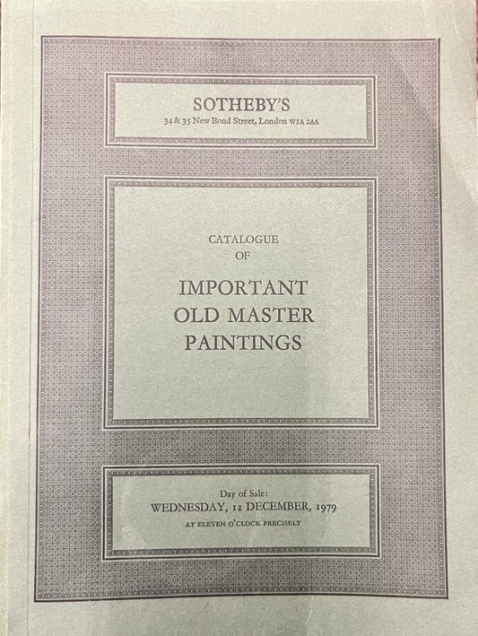 Important old master paintings, Sotheby´s catalogue 12. Dezember 1979