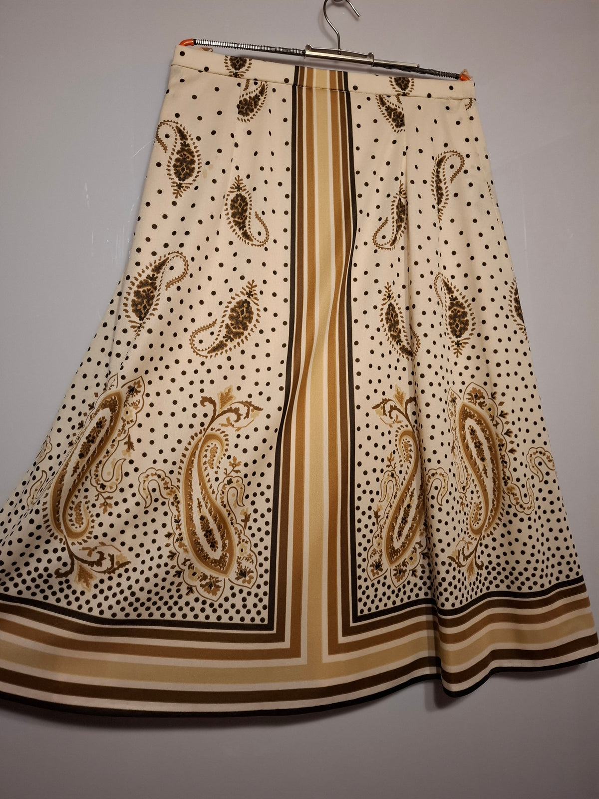 Vintage paisley a line skirt