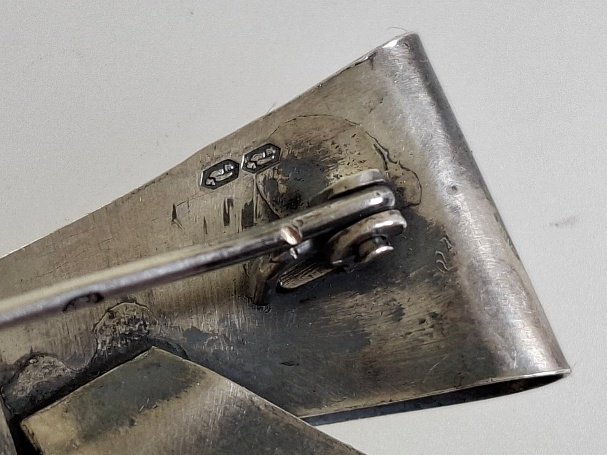 Silver 800 Bow Brooch, circa 1930s–1940s